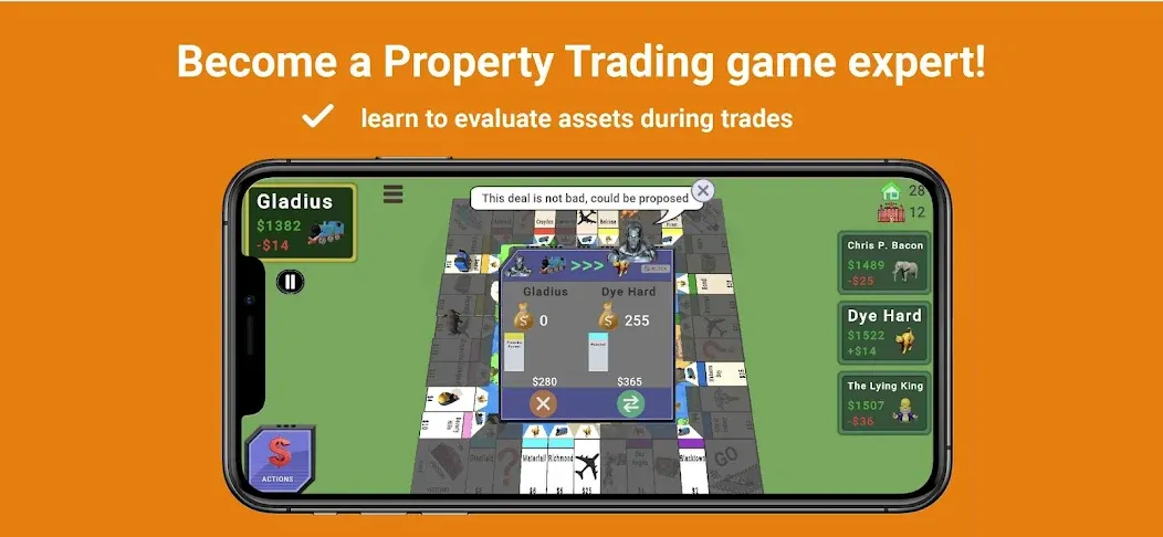 Скачать взломанную Quadropoly — Monopolist Tycoon  [МОД Mega Pack] — полная версия apk на Андроид screen 5