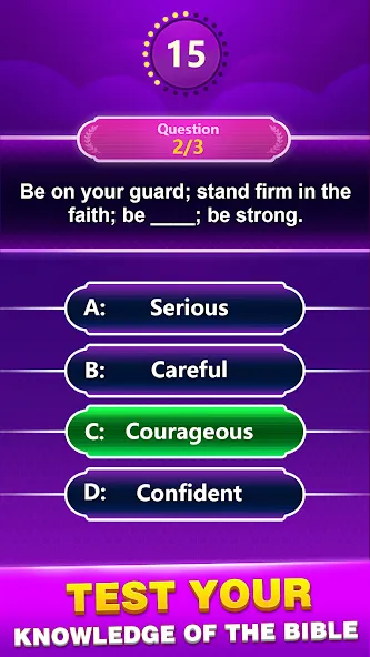 Скачать взломанную Bible Trivia — Word Quiz Game (Библейская викторина)  [МОД Menu] — стабильная версия apk на Андроид screen 3