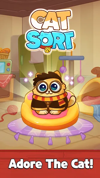 Скачать взлом Cat Sort Puzzle: Cute Pet Game  [МОД Unlocked] — полная версия apk на Андроид screen 1