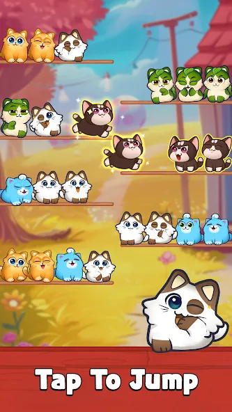 Скачать взлом Cat Sort Puzzle: Cute Pet Game  [МОД Unlocked] — полная версия apk на Андроид screen 2
