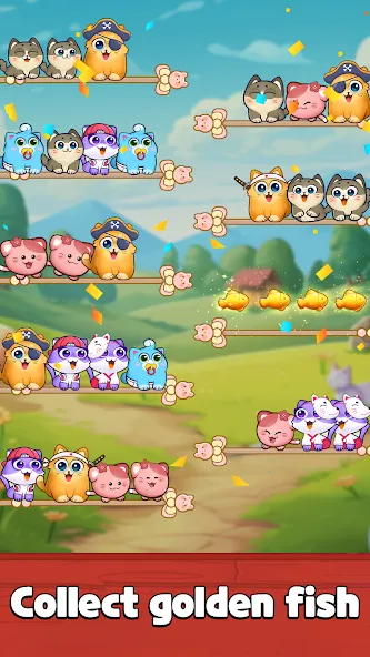 Скачать взлом Cat Sort Puzzle: Cute Pet Game  [МОД Unlocked] — полная версия apk на Андроид screen 3