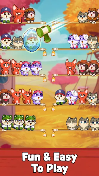 Скачать взлом Cat Sort Puzzle: Cute Pet Game  [МОД Unlocked] — полная версия apk на Андроид screen 4