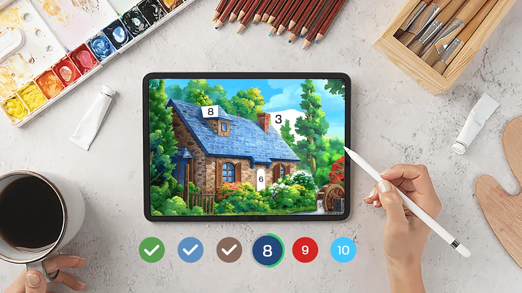 Скачать взломанную Tap Color Pro: Color By Number (Тап Колор Про)  [МОД Unlocked] — полная версия apk на Андроид screen 1