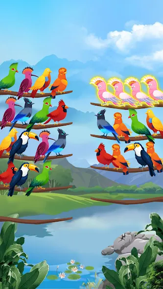Скачать взломанную Bird Sort — Color Puzzle  [МОД Много денег] — полная версия apk на Андроид screen 3