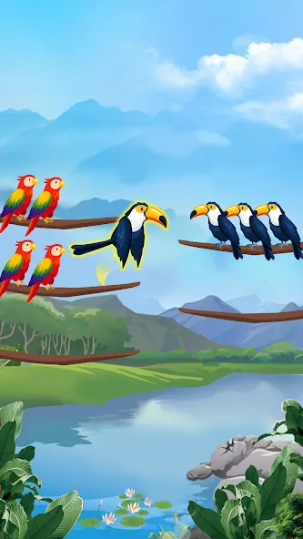 Скачать взломанную Bird Sort — Color Puzzle  [МОД Много денег] — полная версия apk на Андроид screen 4