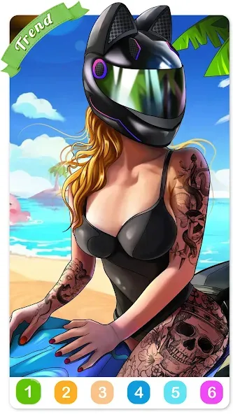 Скачать взломанную Tattoo Coloring games  [МОД Unlimited Money] — последняя версия apk на Андроид screen 1