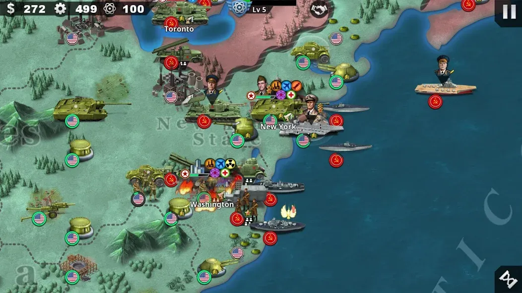 Скачать взломанную World Conqueror 4-WW2 Strategy (Ворлд Конкерор 4)  [МОД Меню] — стабильная версия apk на Андроид screen 4