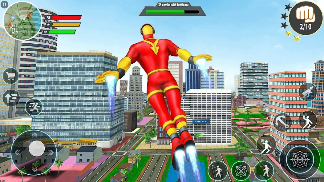 Скачать взломанную Rope Hero Spider Fighting Game  [МОД Много монет] — полная версия apk на Андроид screen 1