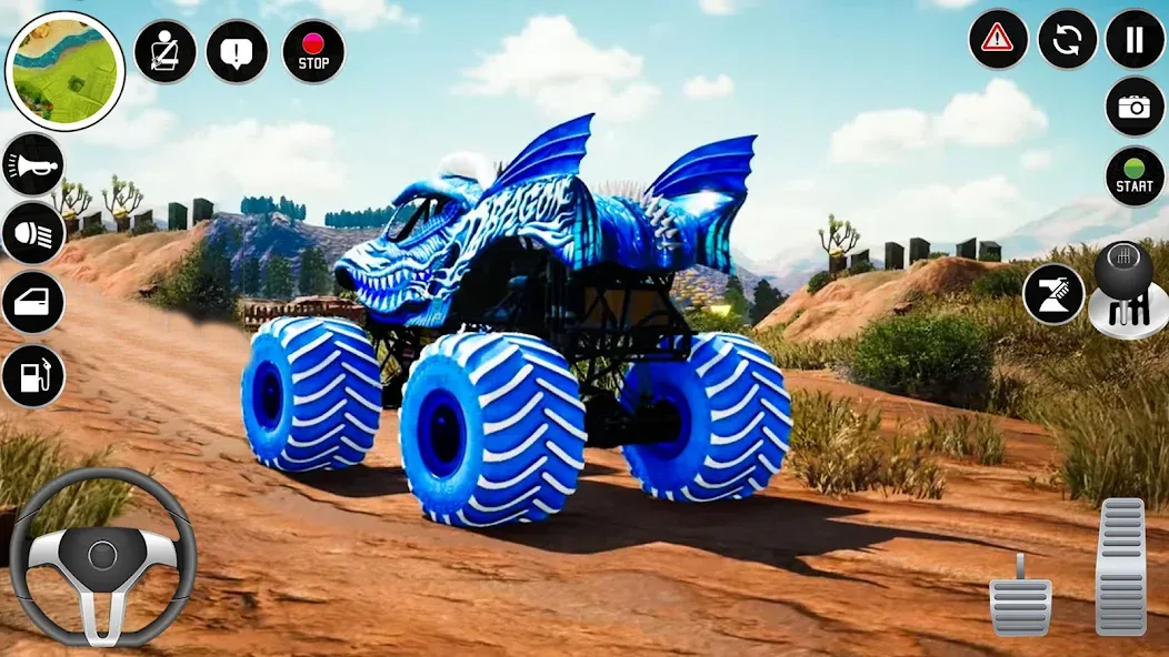 Скачать взломанную Extreme Monster Truck Game 3D (Монстр Трак Экстремальные Игры)  [МОД Много денег] — стабильная версия apk на Андроид screen 5