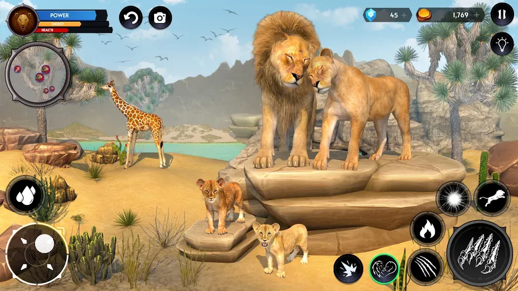 Взломанная Lion Simulator Wild Lion Games  [МОД Меню] — последняя версия apk на Андроид screen 4