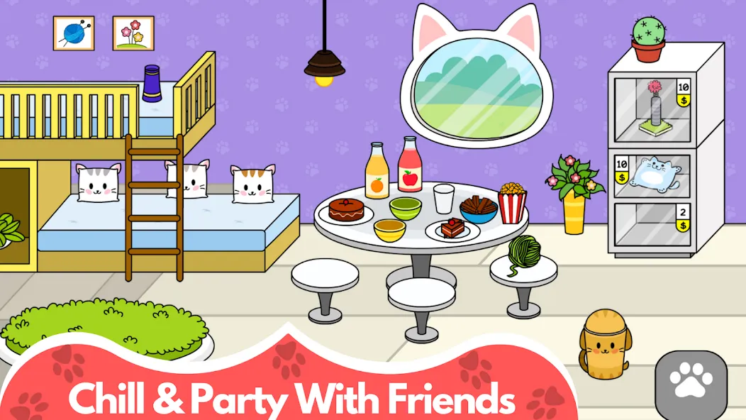 Скачать взлом My Cat Town — Cute Kitty Games  [МОД Unlocked] — последняя версия apk на Андроид screen 3