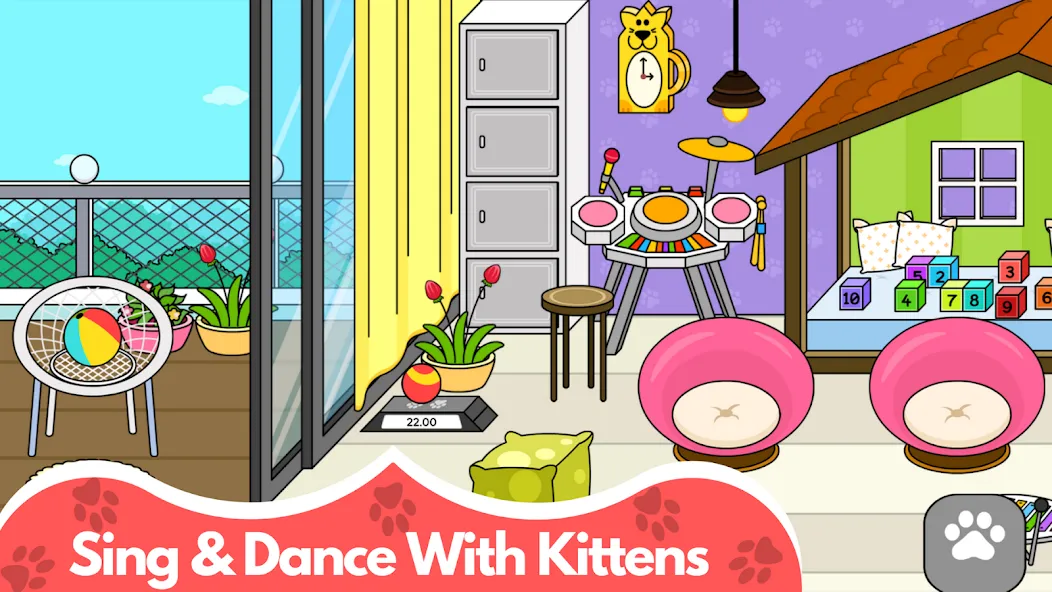Скачать взлом My Cat Town — Cute Kitty Games  [МОД Unlocked] — последняя версия apk на Андроид screen 4