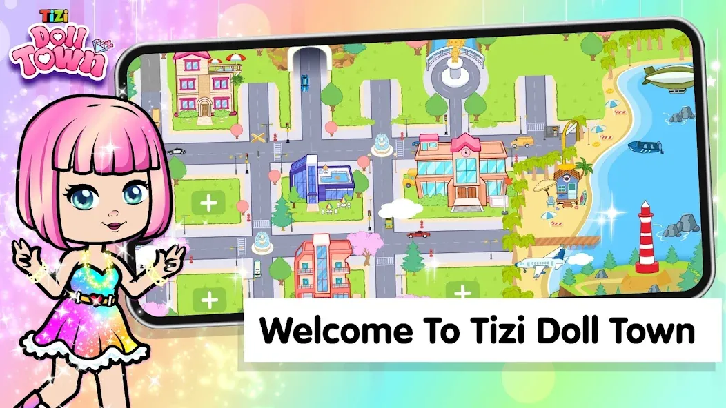 Скачать взлом Tizi Town: Doll Dress Up Games  [МОД Меню] — полная версия apk на Андроид screen 1