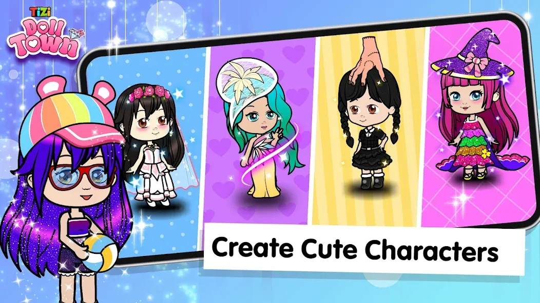 Скачать взлом Tizi Town: Doll Dress Up Games  [МОД Меню] — полная версия apk на Андроид screen 2