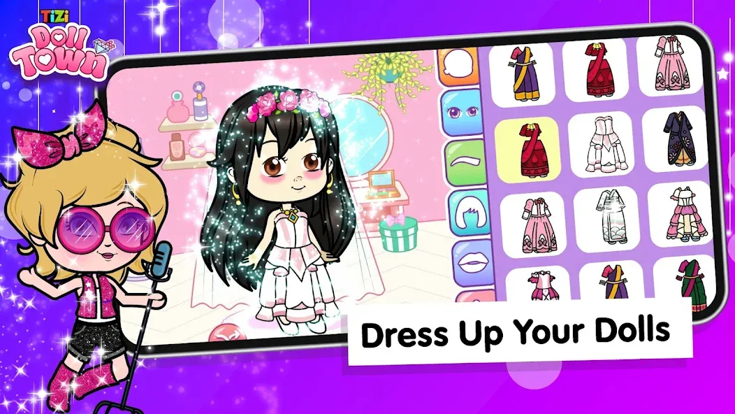 Скачать взлом Tizi Town: Doll Dress Up Games  [МОД Меню] — полная версия apk на Андроид screen 3