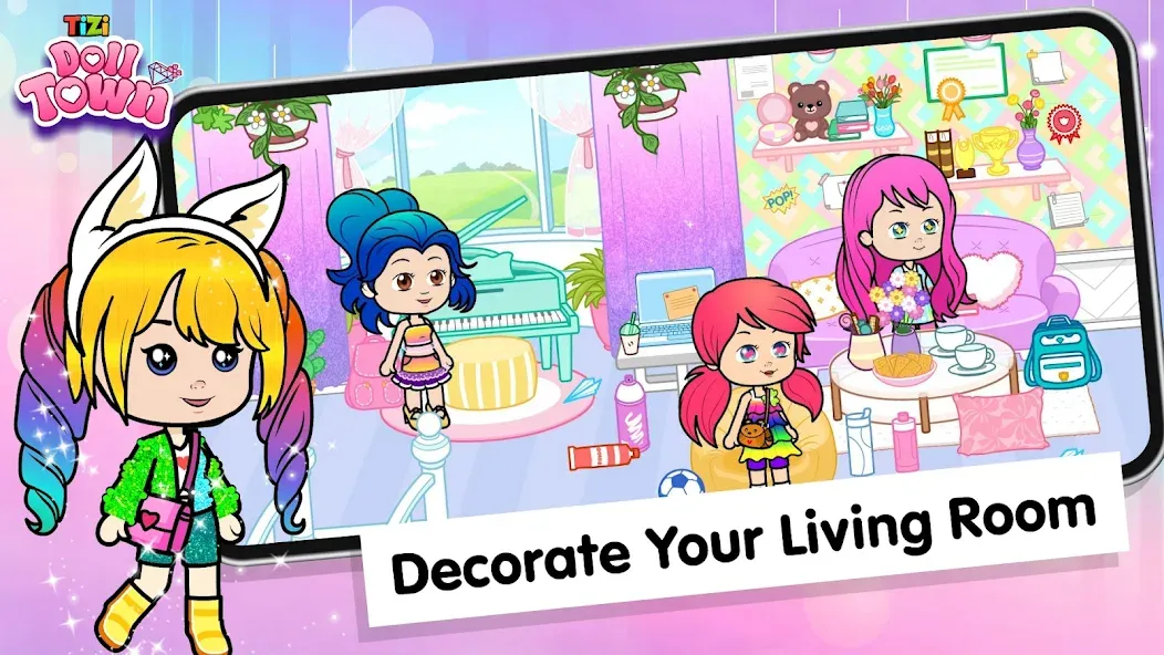 Скачать взлом Tizi Town: Doll Dress Up Games  [МОД Меню] — полная версия apk на Андроид screen 4
