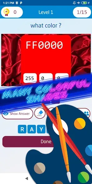 Взломанная Guess the color game  [МОД Menu] — полная версия apk на Андроид screen 4
