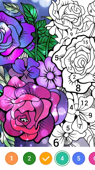 Скачать взломанную Magic Paint: Color by number (Магик Пейнт)  [МОД Много денег] — последняя версия apk на Андроид screen 2
