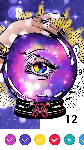 Скачать взломанную Magic Paint: Color by number (Магик Пейнт)  [МОД Много денег] — последняя версия apk на Андроид screen 4