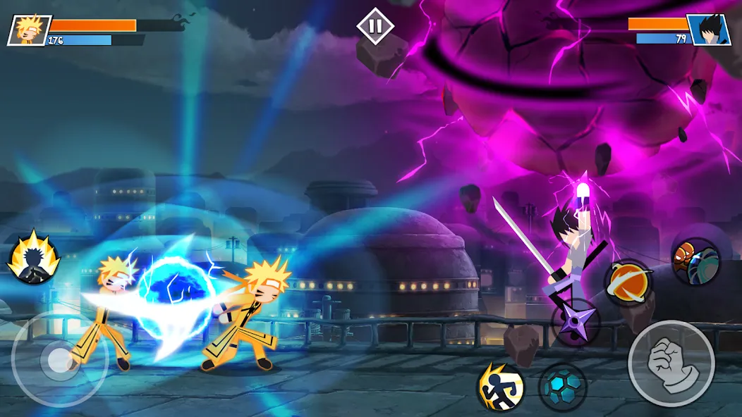 Скачать взлом Stick Ninja Fight (Стикман Ниндзя Файт)  [МОД Menu] — стабильная версия apk на Андроид screen 1