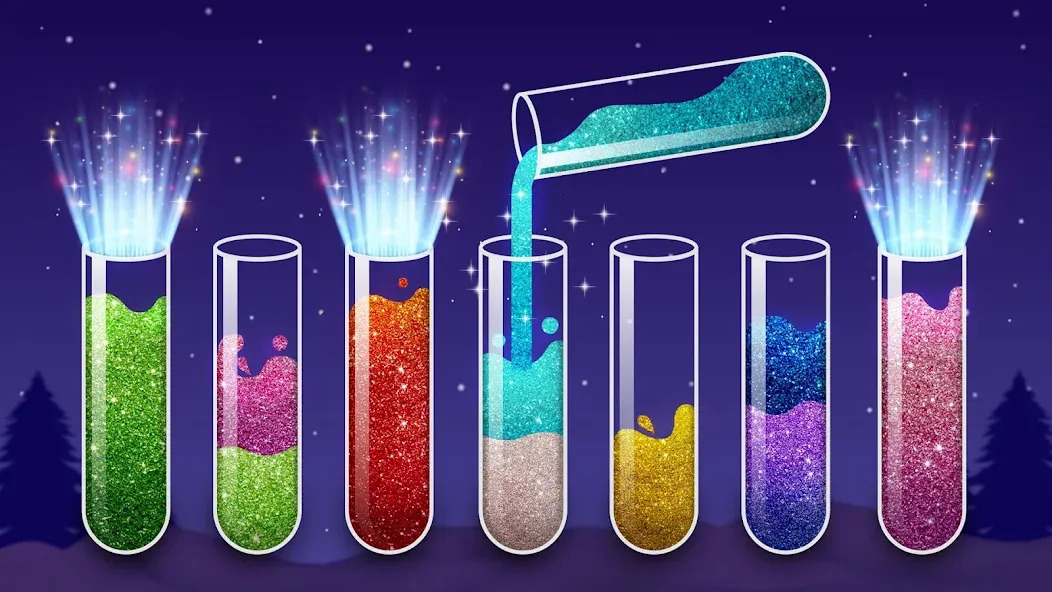 Взлом Color Water Sort Wooden Puzzle (Цвет воды Сорт Вуди Пазл)  [МОД Много денег] — полная версия apk на Андроид screen 1