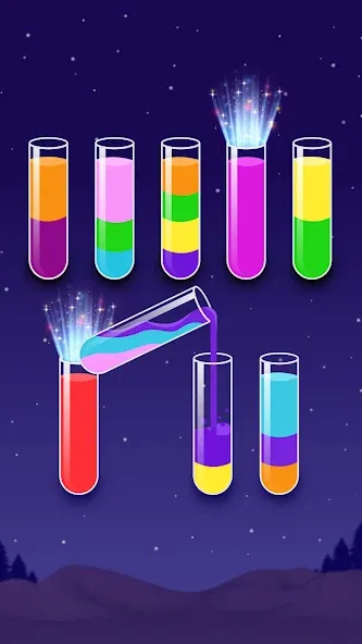 Взлом Color Water Sort Wooden Puzzle (Цвет воды Сорт Вуди Пазл)  [МОД Много денег] — полная версия apk на Андроид screen 4