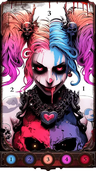 Взломанная Dark, Horror Color by Number  [МОД Много денег] — последняя версия apk на Андроид screen 4