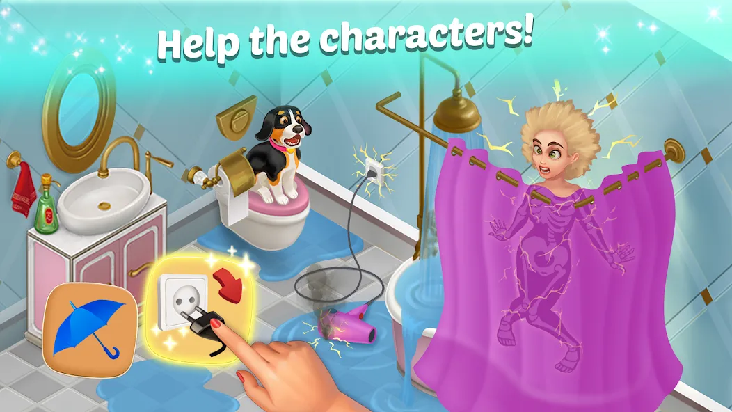 Взлом Family Hotel: love & match-3 (Фэмели Отель)  [МОД Много денег] — стабильная версия apk на Андроид screen 3
