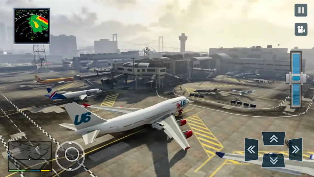 Взломанная Real Plane Flying Simulator  [МОД Menu] — полная версия apk на Андроид screen 1
