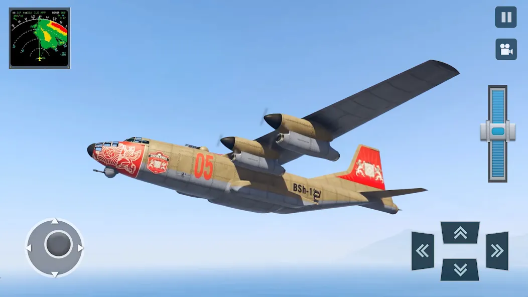 Взломанная Real Plane Flying Simulator  [МОД Menu] — полная версия apk на Андроид screen 2