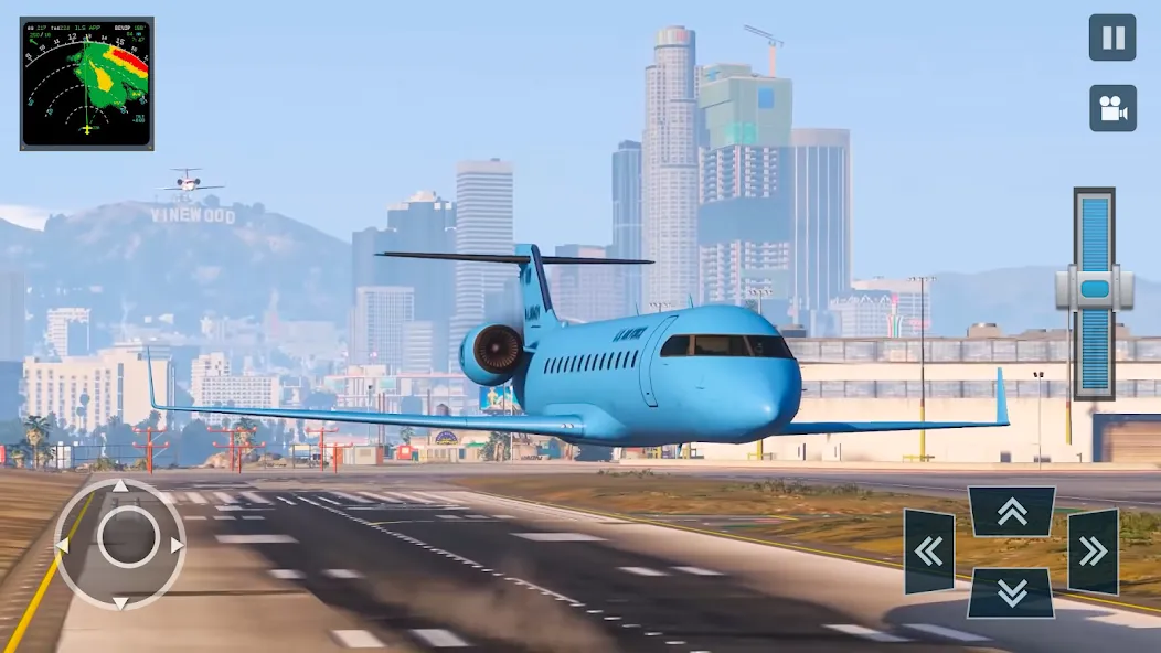Взломанная Real Plane Flying Simulator  [МОД Menu] — полная версия apk на Андроид screen 4