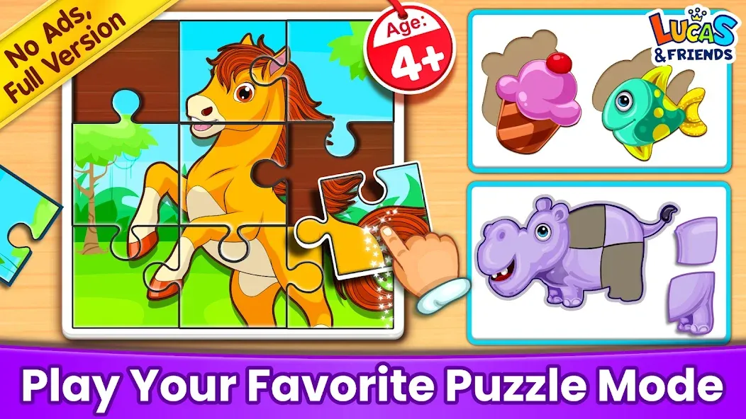 Скачать взлом Puzzle Kids: Jigsaw Puzzles  [МОД Бесконечные деньги] — полная версия apk на Андроид screen 1