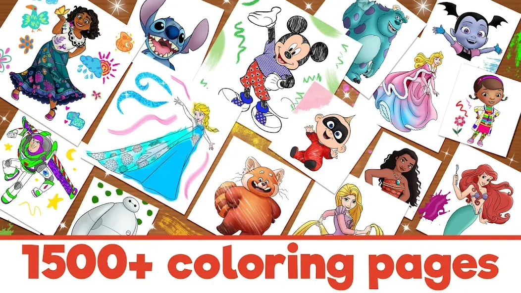 Взлом Disney Coloring World (Дисней)  [МОД Unlocked] — стабильная версия apk на Андроид screen 1