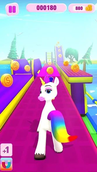 Взломанная Unicorn Kingdom: Running Games (Юникорн Кингдом)  [МОД Бесконечные деньги] — стабильная версия apk на Андроид screen 3