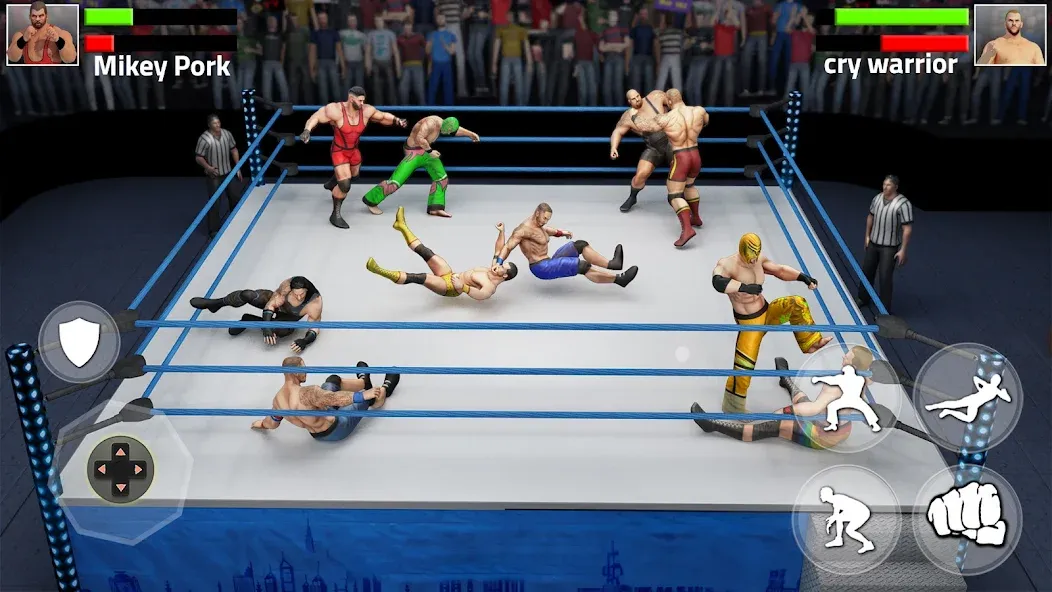 Взломанная Tag Team Wrestling Game (Таг Тим Реслинг Гейм)  [МОД Menu] — последняя версия apk на Андроид screen 2