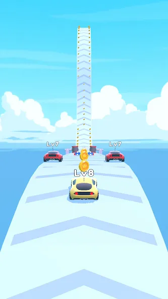 Взлом Merge Car Run — Evolution Race (Мердж Кар Ран)  [МОД Много монет] — стабильная версия apk на Андроид screen 1
