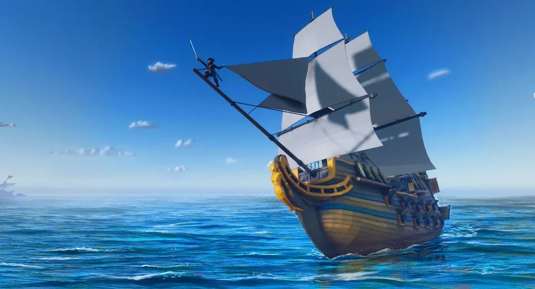 Взломанная Pirate Polygon Caribbean Sea (Пиратская Полигон Карибское море)  [МОД Mega Pack] — последняя версия apk на Андроид screen 1