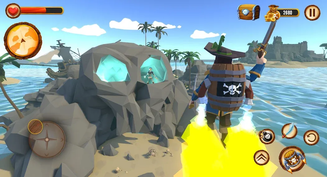 Взломанная Pirate Polygon Caribbean Sea (Пиратская Полигон Карибское море)  [МОД Mega Pack] — последняя версия apk на Андроид screen 4