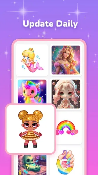 Скачать взломанную Pixel Coloring-Color by number  [МОД Unlocked] — последняя версия apk на Андроид screen 2