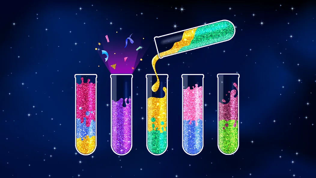Скачать взломанную Water Sort Puzzle — Color Game (Уотер Сорт Пазл)  [МОД Menu] — полная версия apk на Андроид screen 1