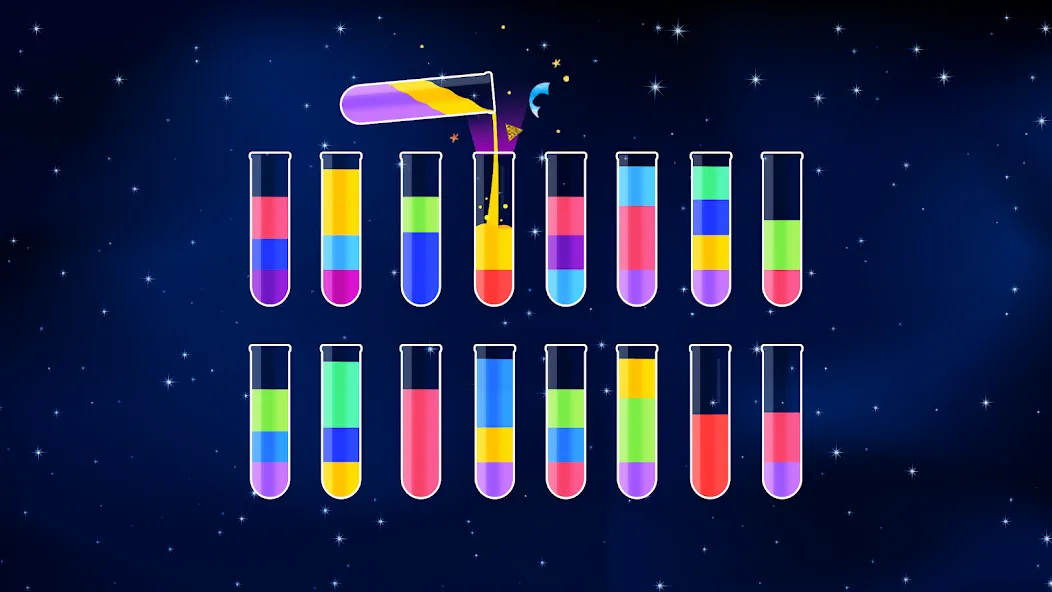 Скачать взломанную Water Sort Puzzle — Color Game (Уотер Сорт Пазл)  [МОД Menu] — полная версия apk на Андроид screen 2