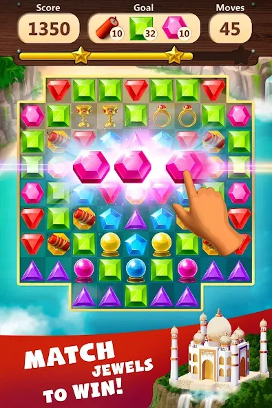 Скачать взлом Jewels Planet — Match 3 Puzzle  [МОД Много монет] — стабильная версия apk на Андроид screen 1