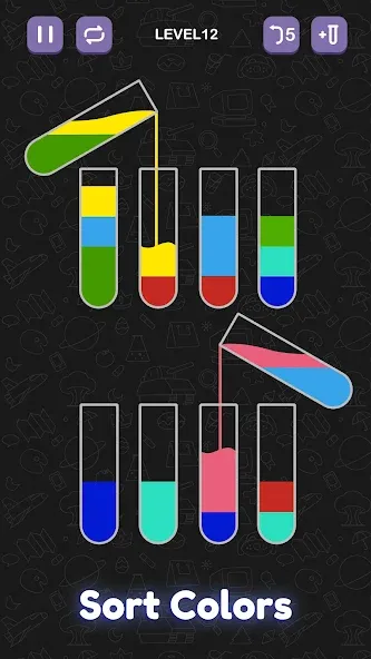 Взлом Water Sort Puzzle — Sort Color  [МОД Menu] — полная версия apk на Андроид screen 3