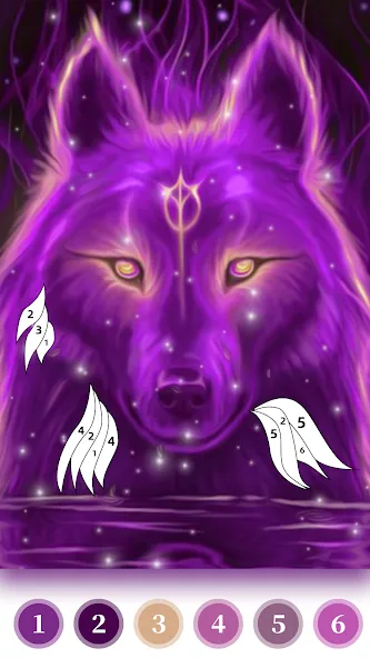 Скачать взломанную Wolf Coloring Book Color Game (Вульф Колоринг Бук Колор Гейм)  [МОД Меню] — полная версия apk на Андроид screen 4
