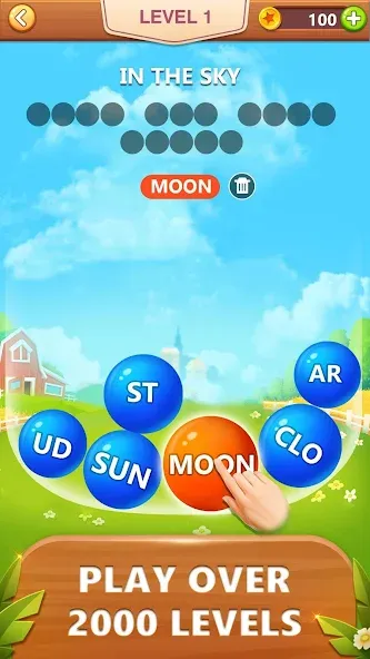 Взломанная Word Bubble Puzzle — Word Game  [МОД Mega Pack] — стабильная версия apk на Андроид screen 1